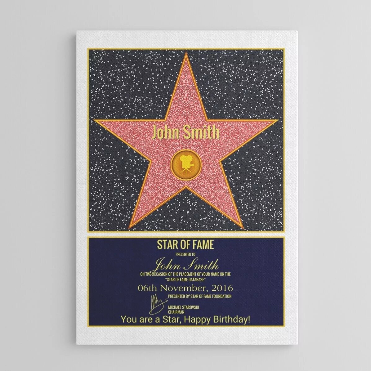 Cuadro en lienzo personalizado - Star of Fame