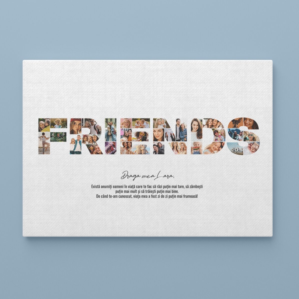 Cuadro personalizado con 34 fotos y texto - FRIENDS