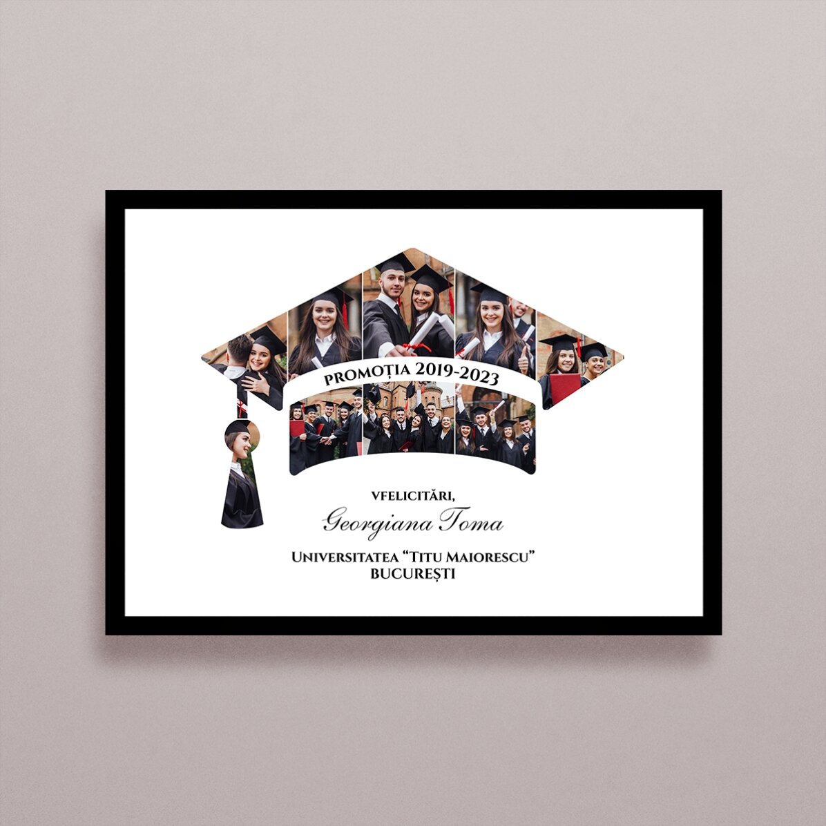 Cuadro personalizado con fotos y texto - Graduación