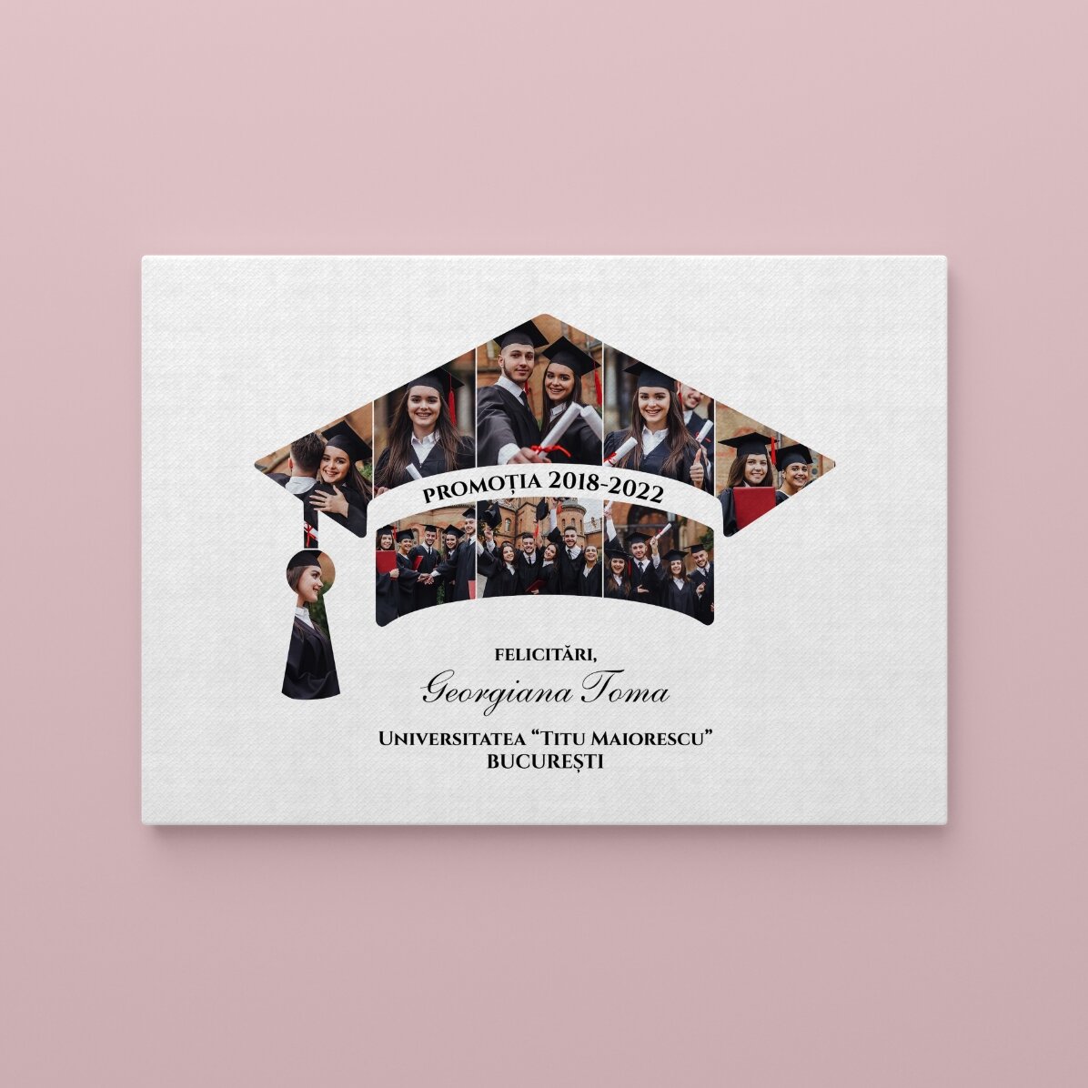 Cuadro personalizado con fotos y texto - Graduación