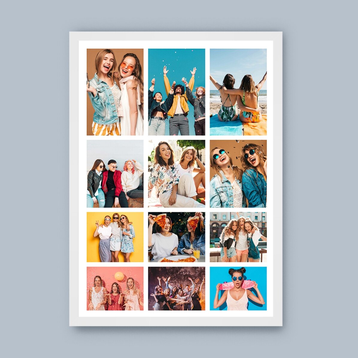 Cuadro personalizado con 12 fotos elegantes