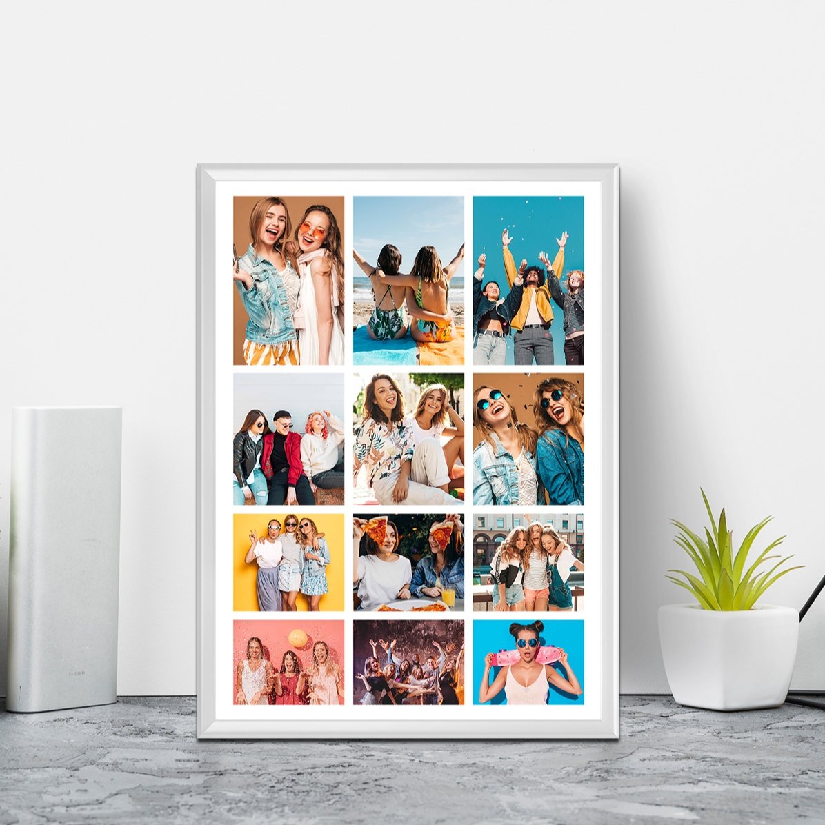 Cuadro personalizado con 12 fotos elegantes