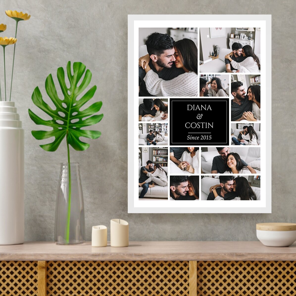 Cuadro personalizado con 12 fotos