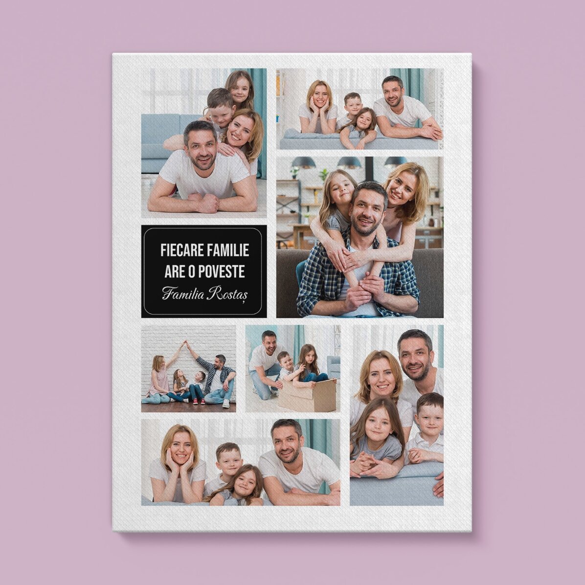 Cuadro personalizado con 7 fotos de familia