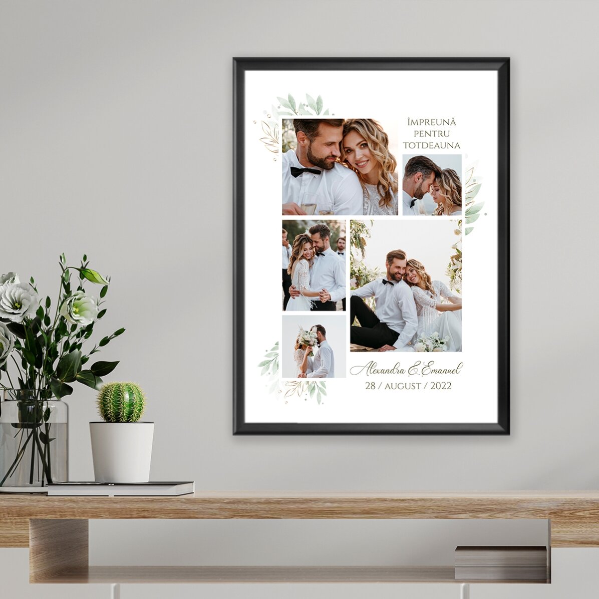 Cuadro personalizado con fotos y texto - Boda