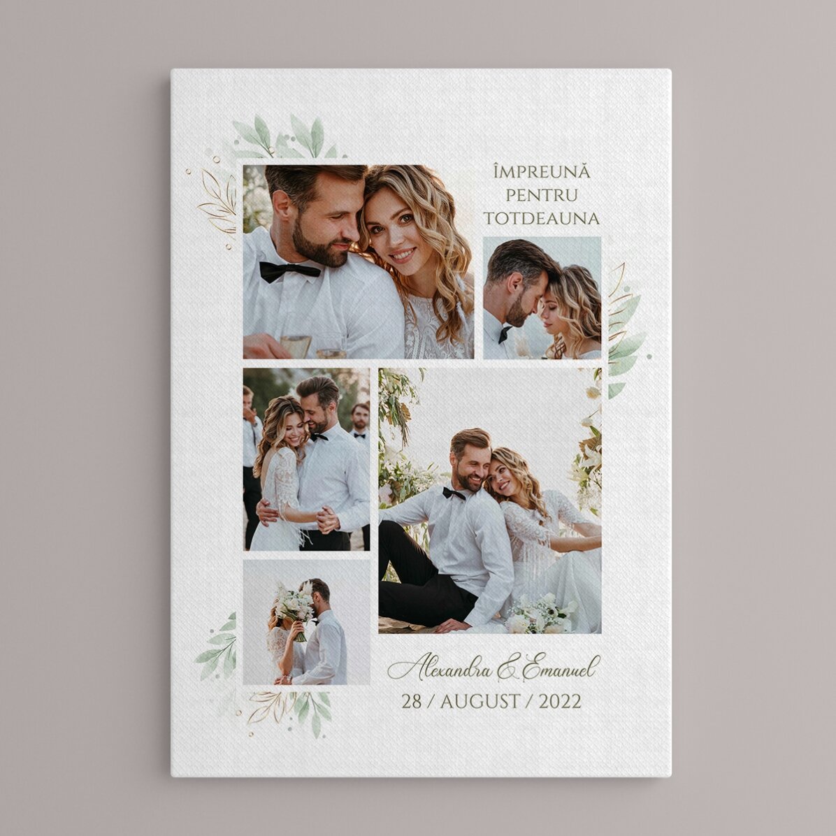 Cuadro personalizado con fotos y texto - Boda
