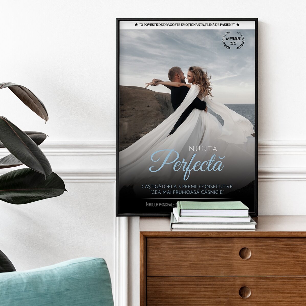 Cuadro personalizado con una foto y un mensaje - Cartel de película