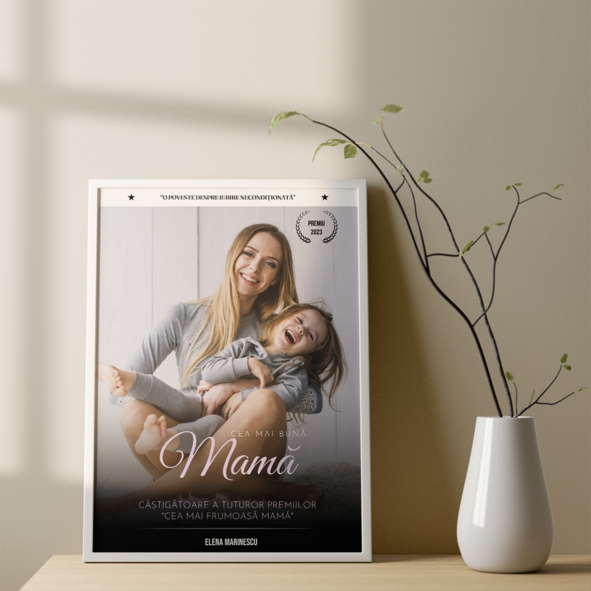 Cuadro personalizado con una foto y un mensaje - Cartel de película