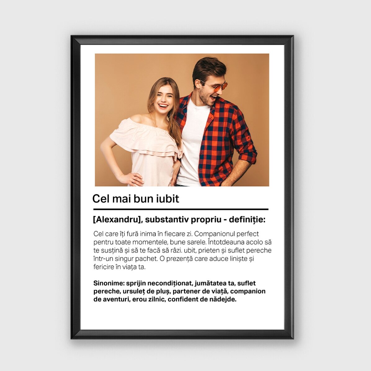 Cuadro personalizado con una foto y un texto - Definición