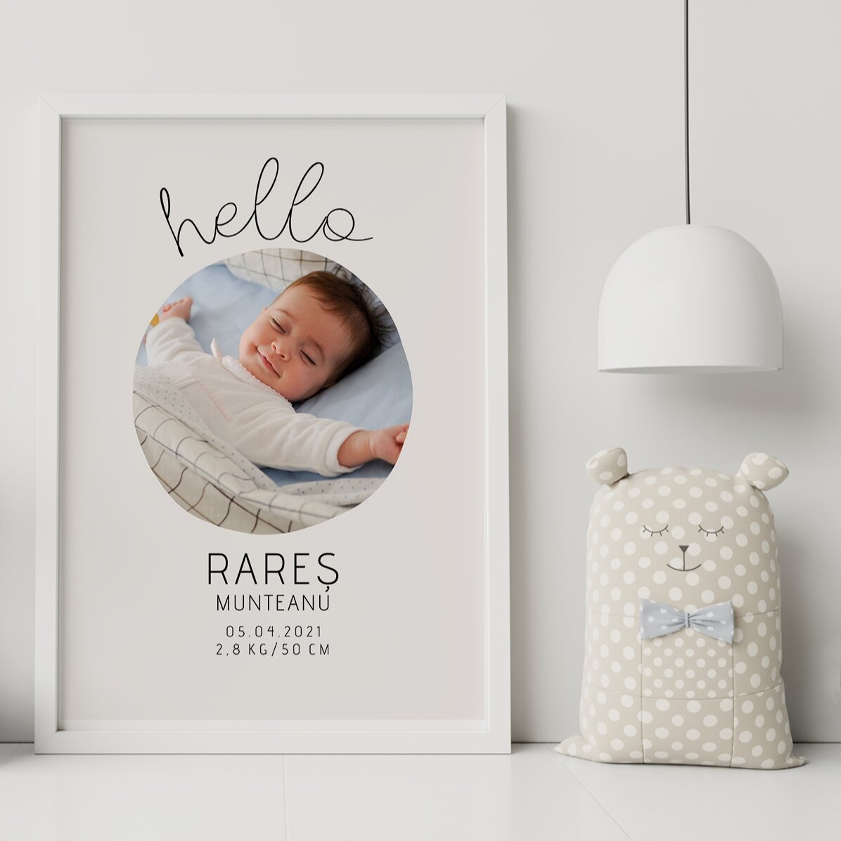 Cuadro personalizado con texto y una foto - Hello to you