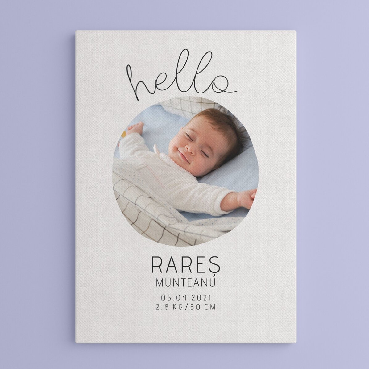 Cuadro personalizado con texto y una foto - Hello to you