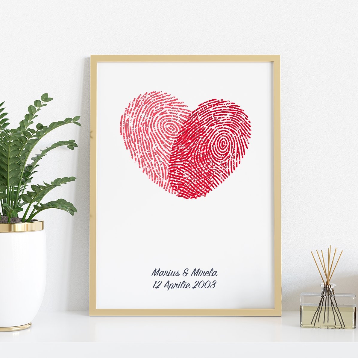 Cuadro personalizado con forma de corazón