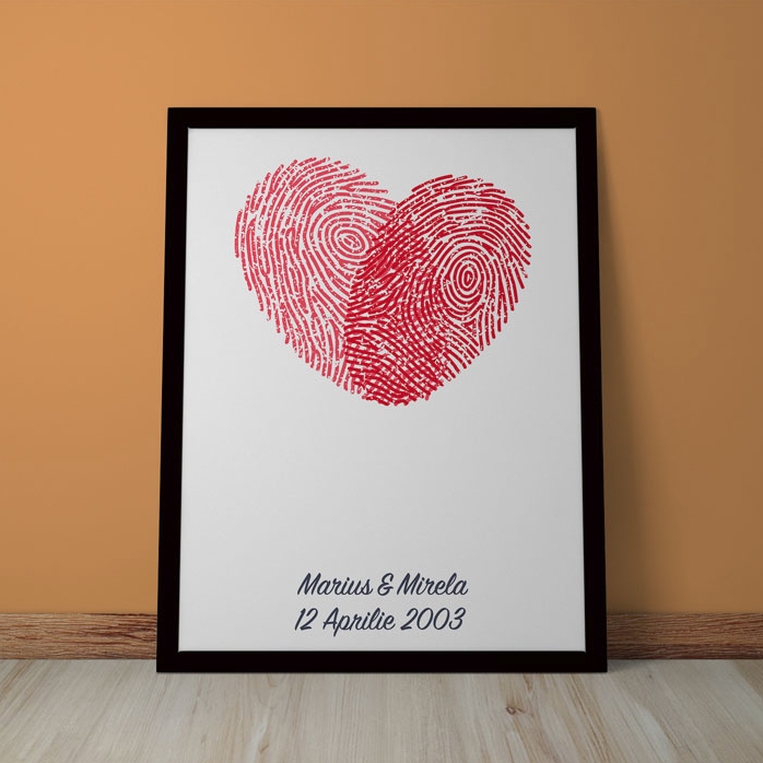 Cuadro personalizado con forma de corazón