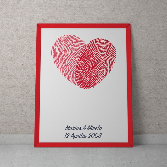 Cuadro personalizado con forma de corazón