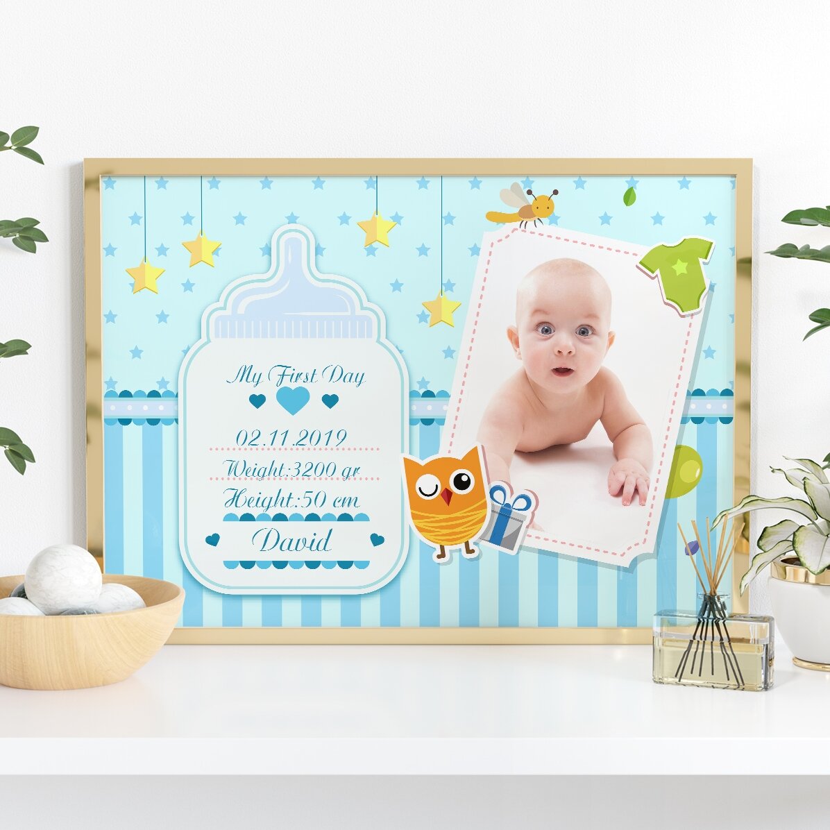 Cuadro personalizado para recién nacidos - Niños