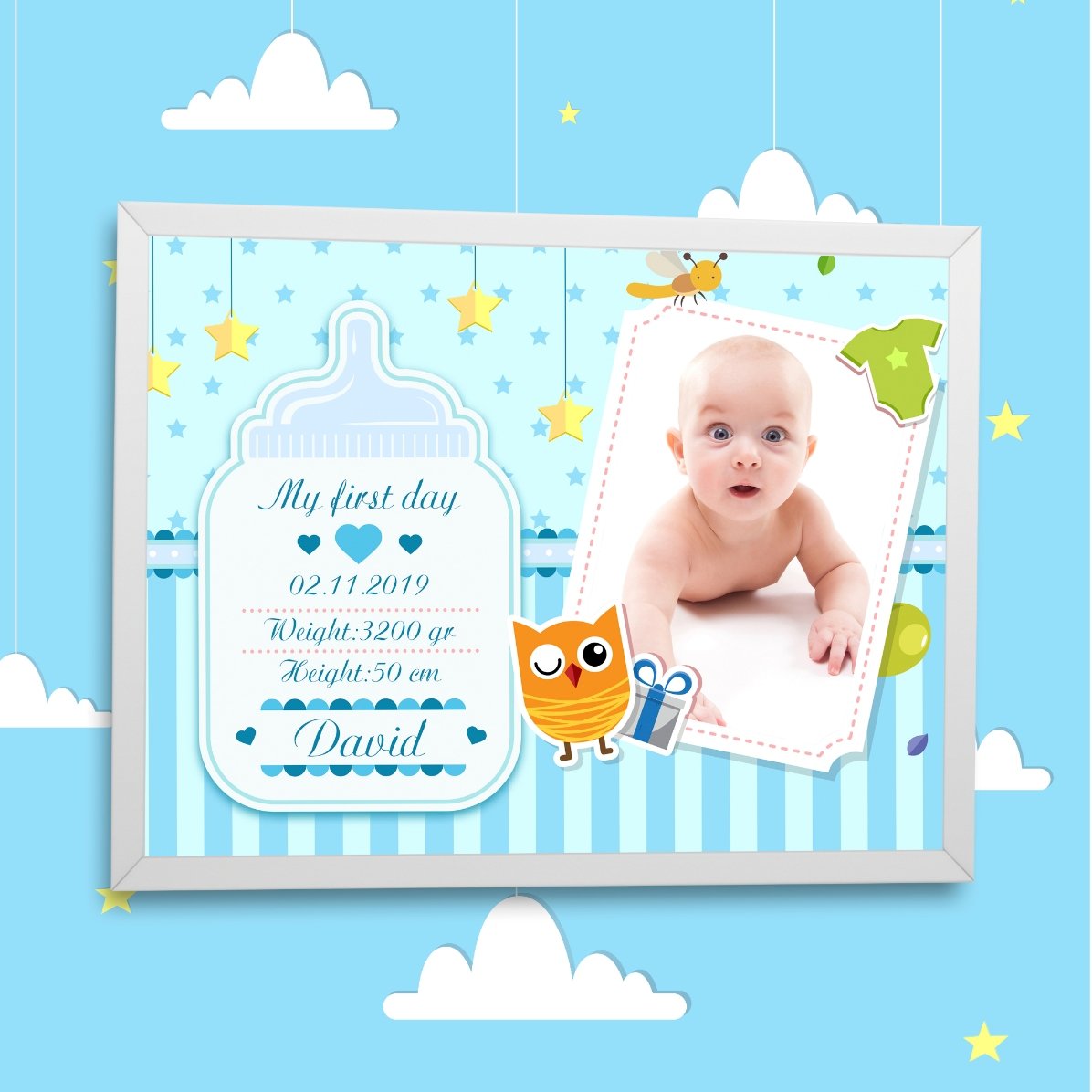 Cuadro personalizado para recién nacidos - Niños