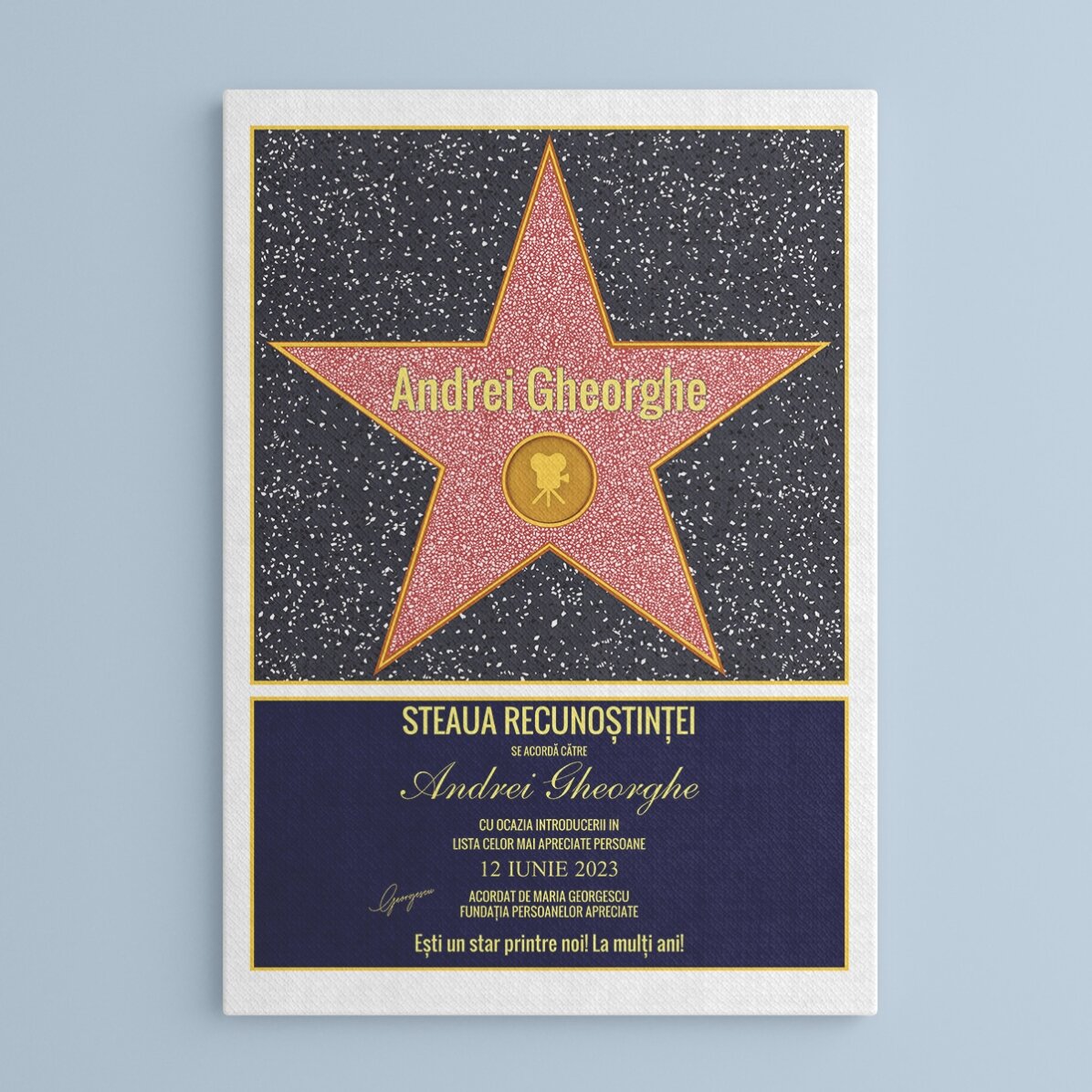 Cuadro personalizado: la estrella de la gratitud