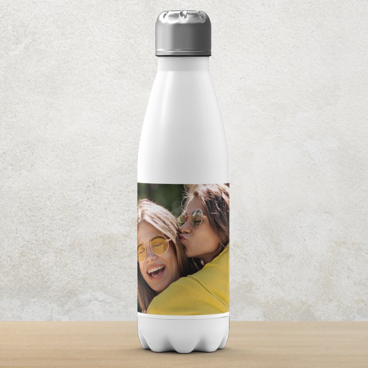 Termo con base blanca personalizado con una foto en formato horizontal