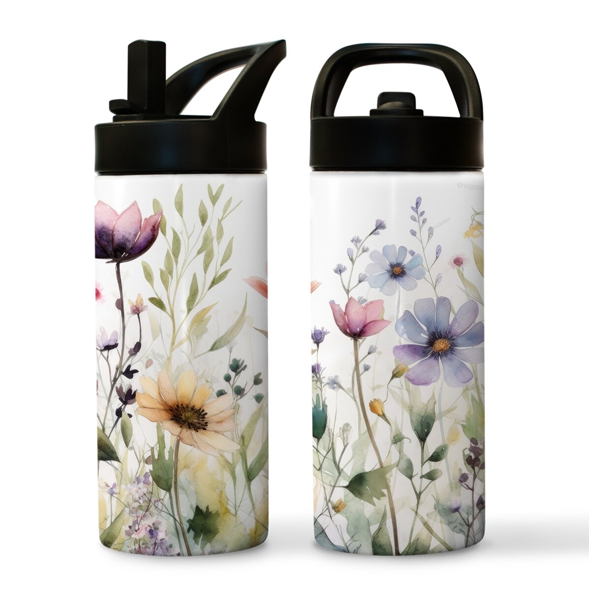 Término con asa y pajita - colección Floral