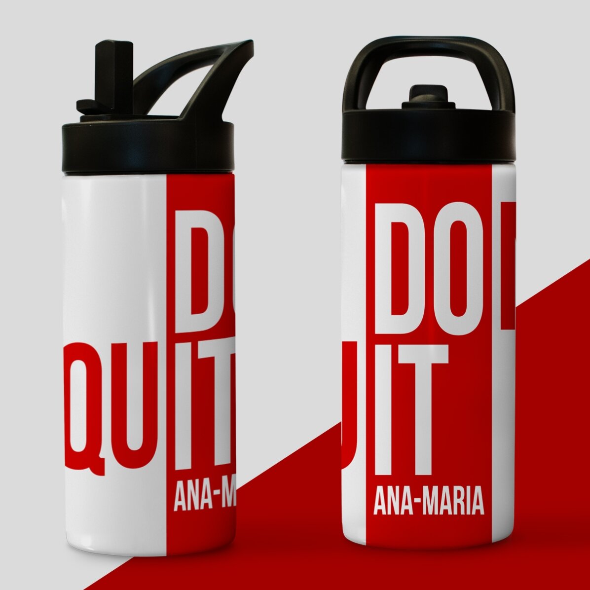 Término con asa y pajita personalizado con nombre - Don