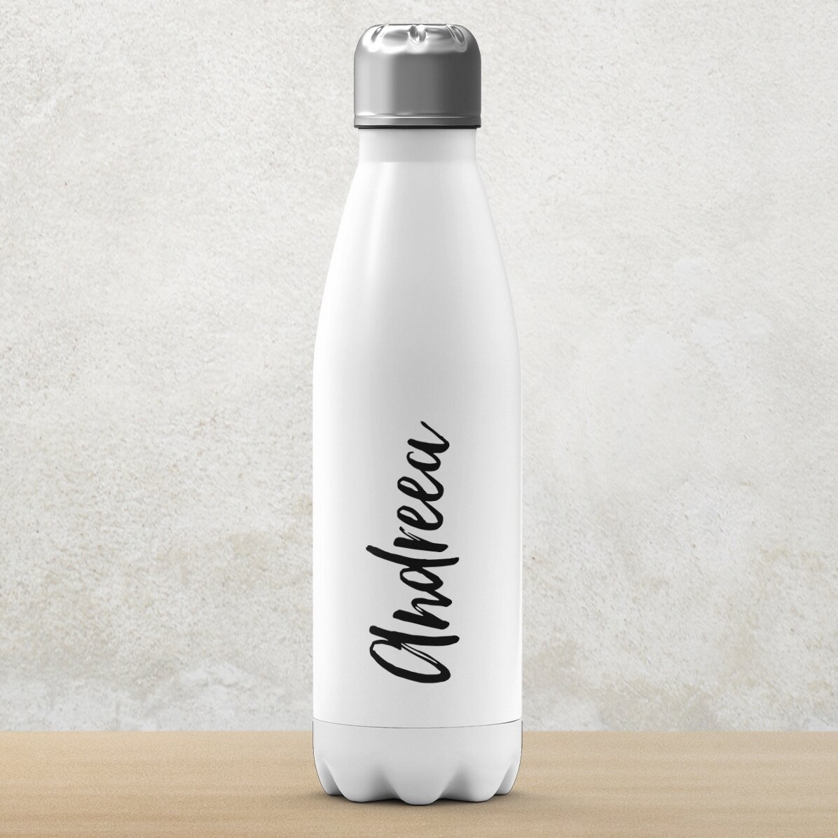 Termo con base blanca personalizado con tu nombre