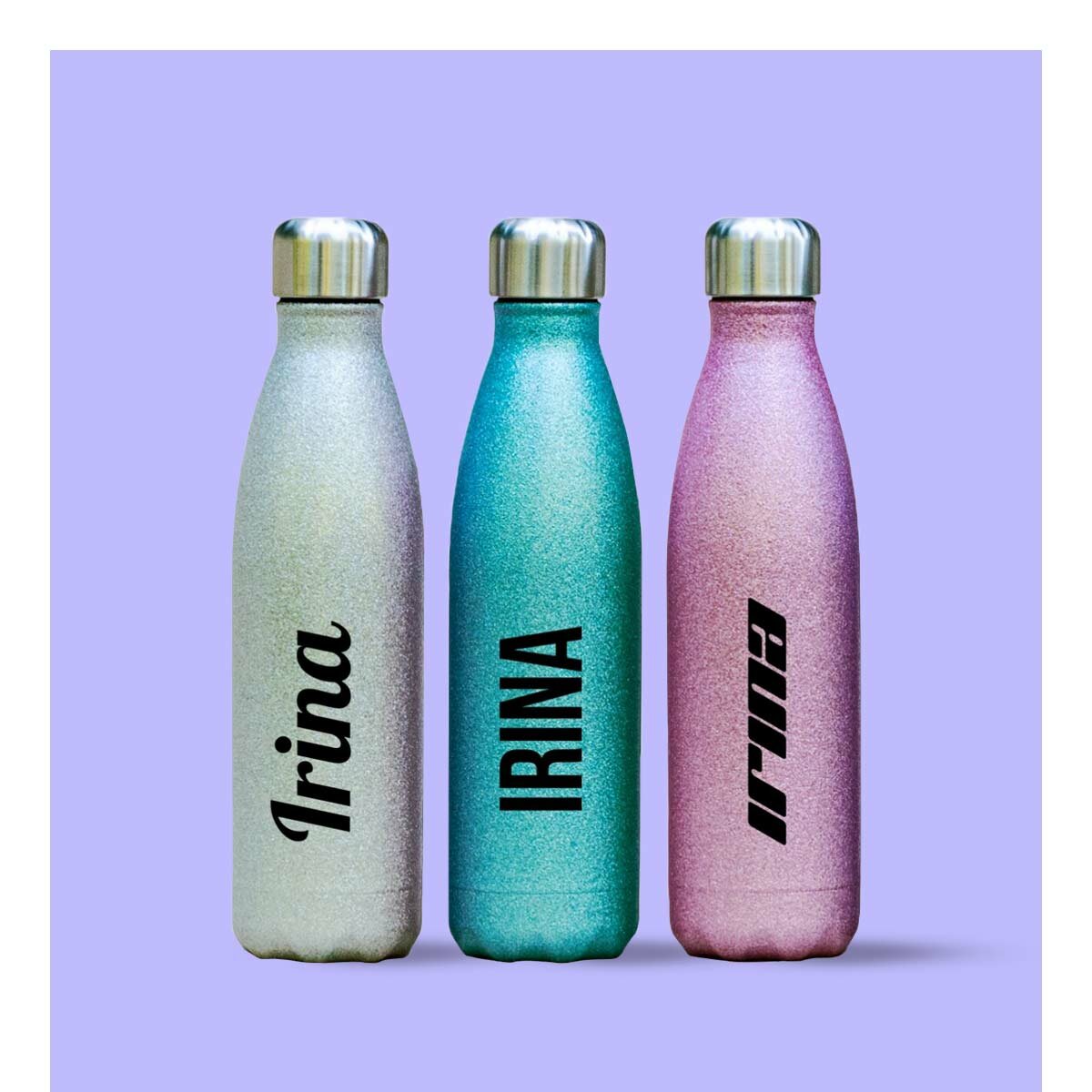 Termos personalizados con purpurina