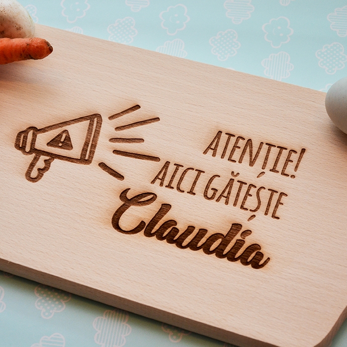 Tabla de cortar personalizada - ¡Cuidado, aquí se cocina...!