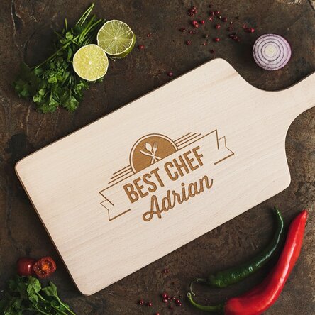 Customised chopping board - The Coolest Chef