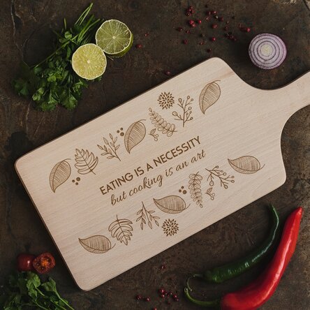 Personalised chopping board with text - Autumn flavours