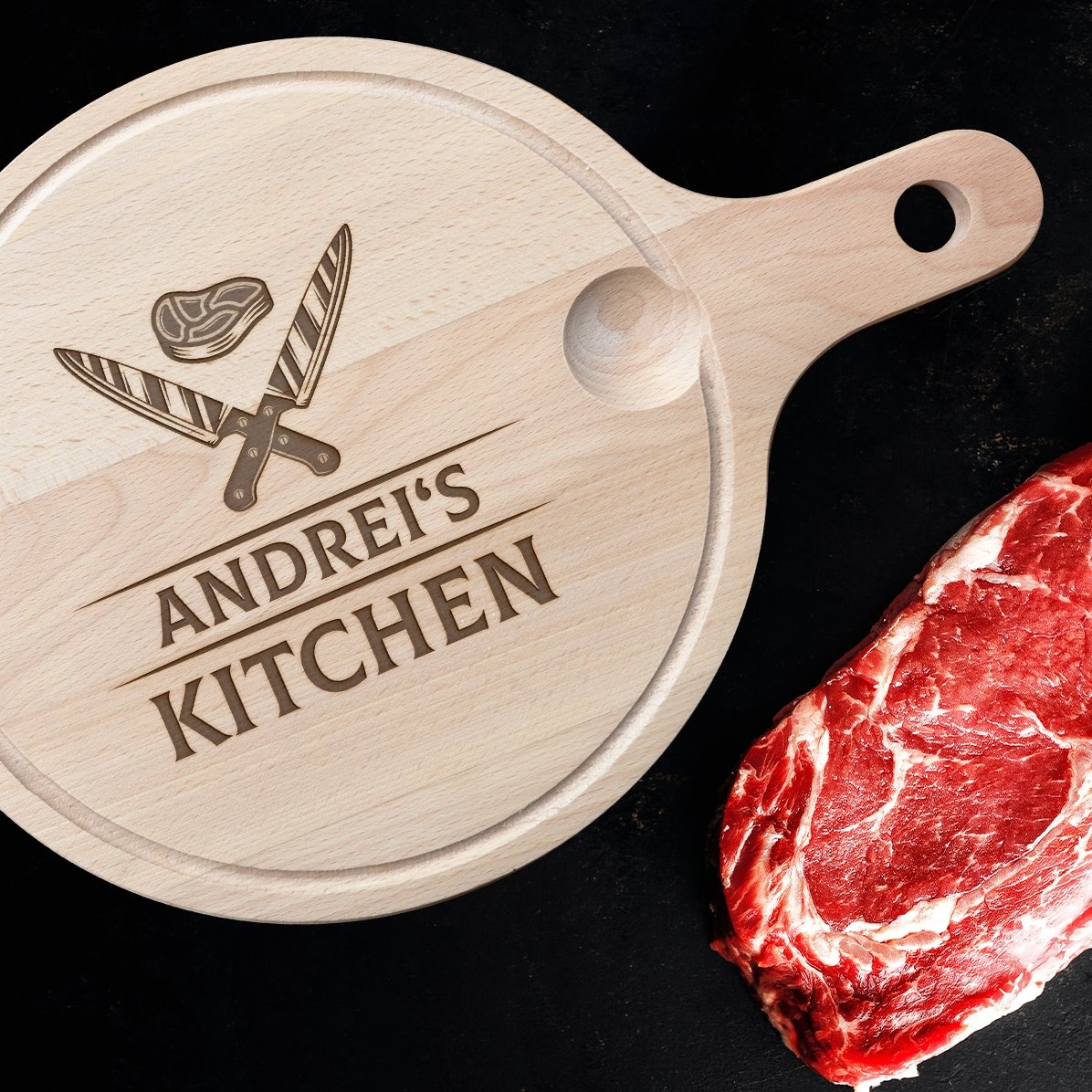 Cortador redondo con mango personalizado - Cuchillos