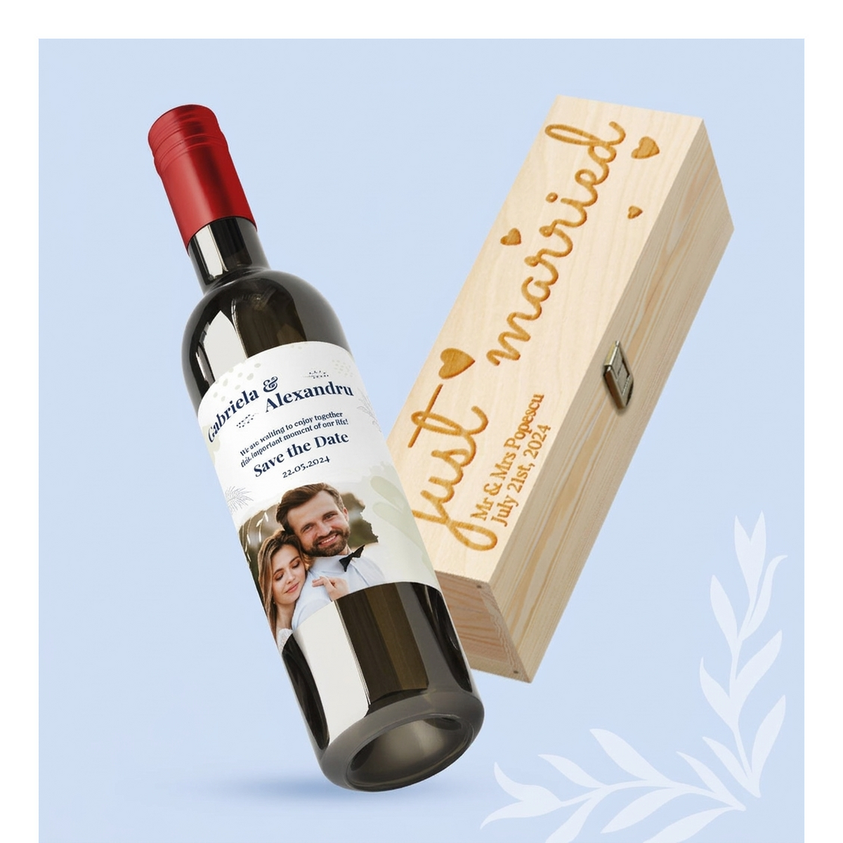 Vinos y cajas de vino para la boda