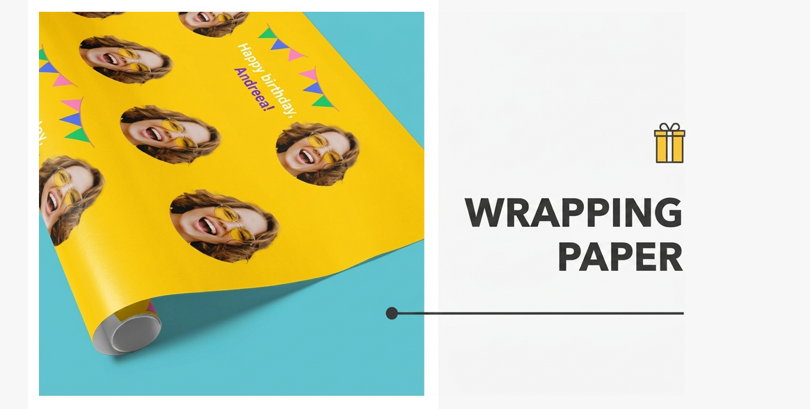 Papel de regalo personalizado