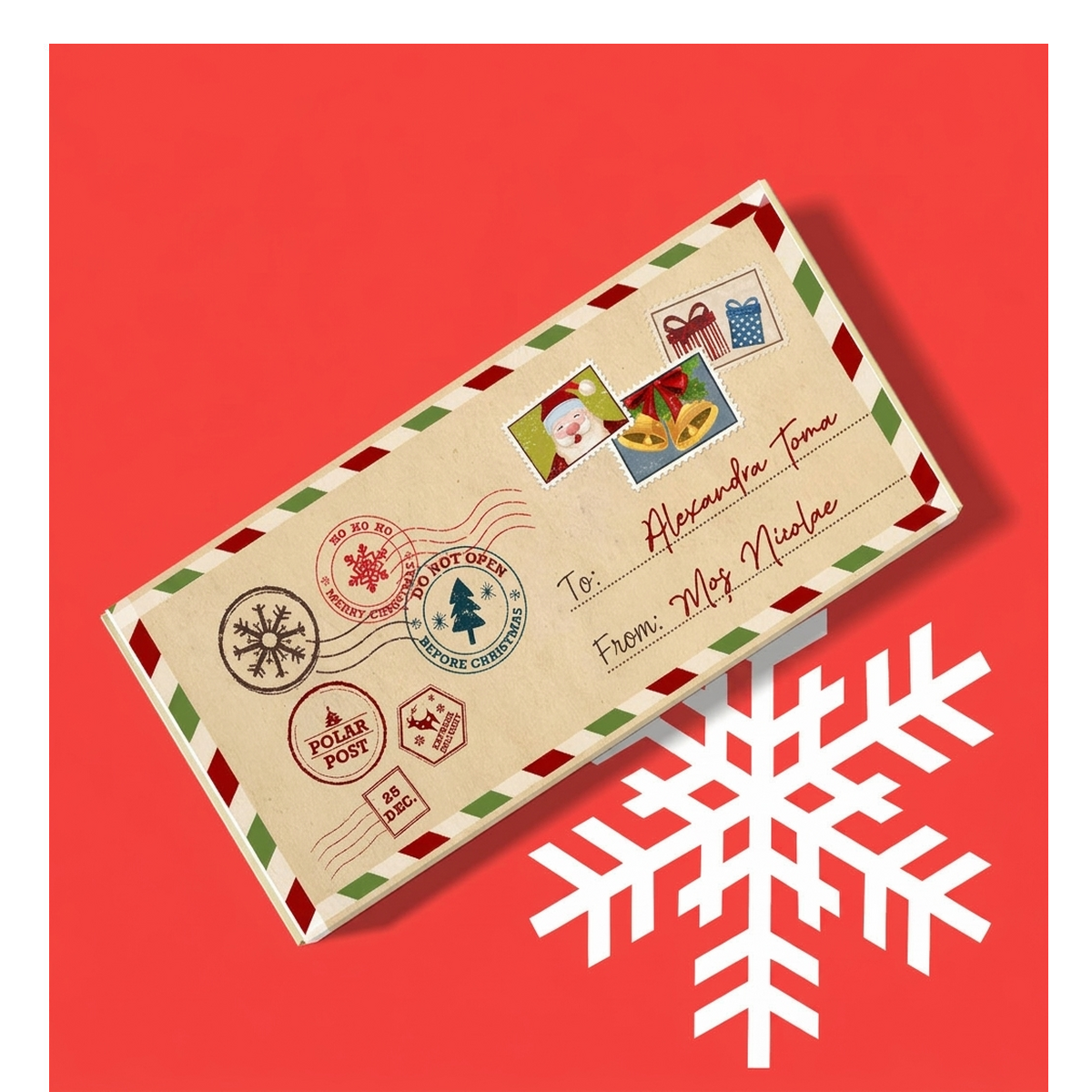 Tableta de chocolate personalizada de San Nicolás