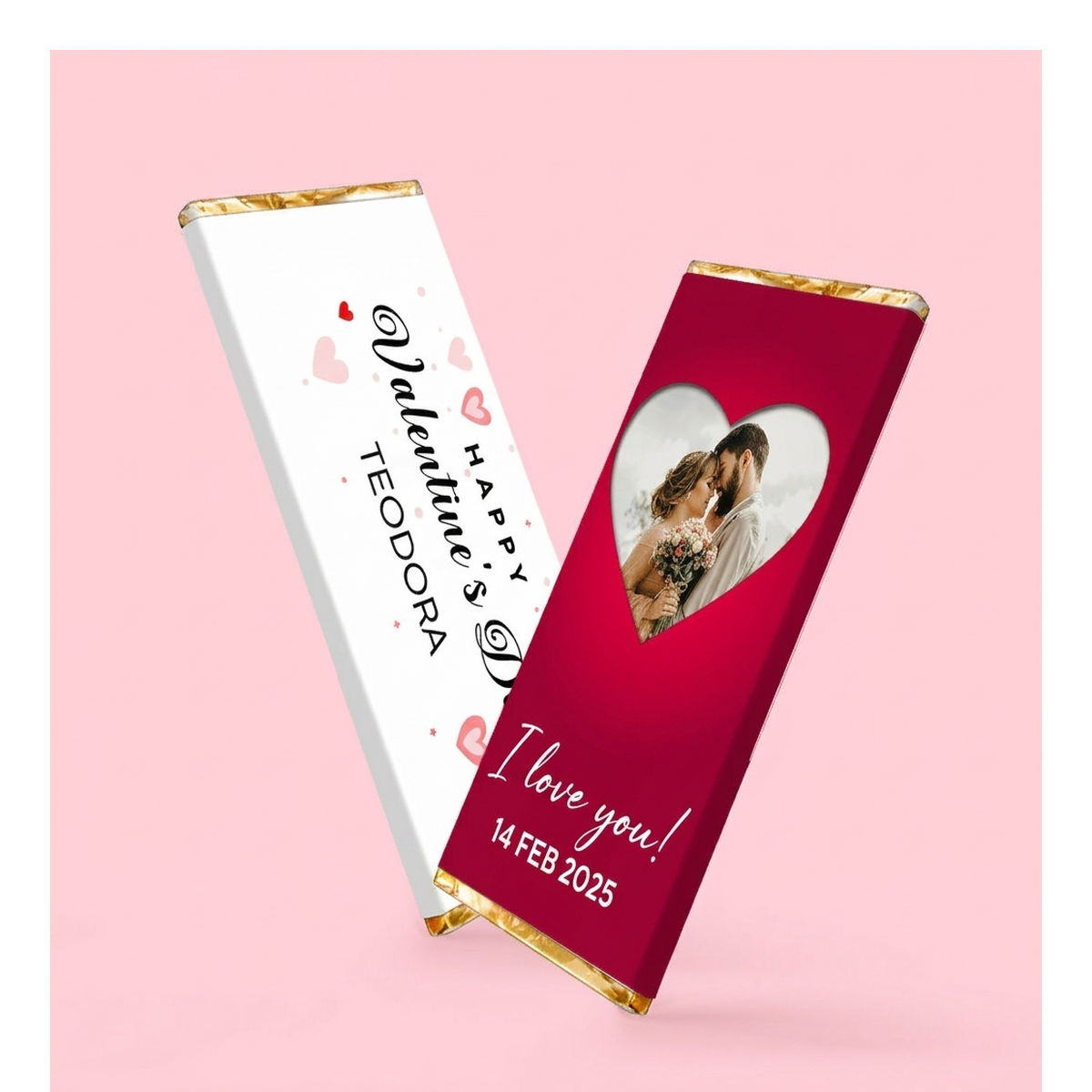 Mini tabletas de chocolate para San Valentín