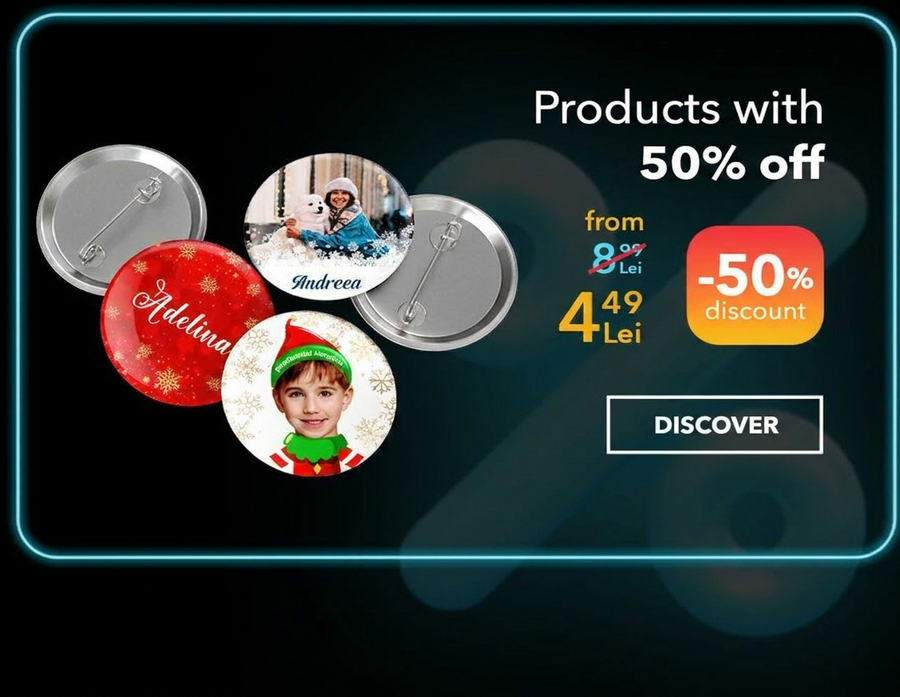 Regalos personalizados con un 50 % de descuento - Black Friday