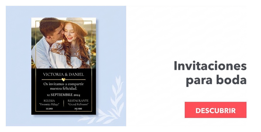 Invitaciones personalizadas para la boda