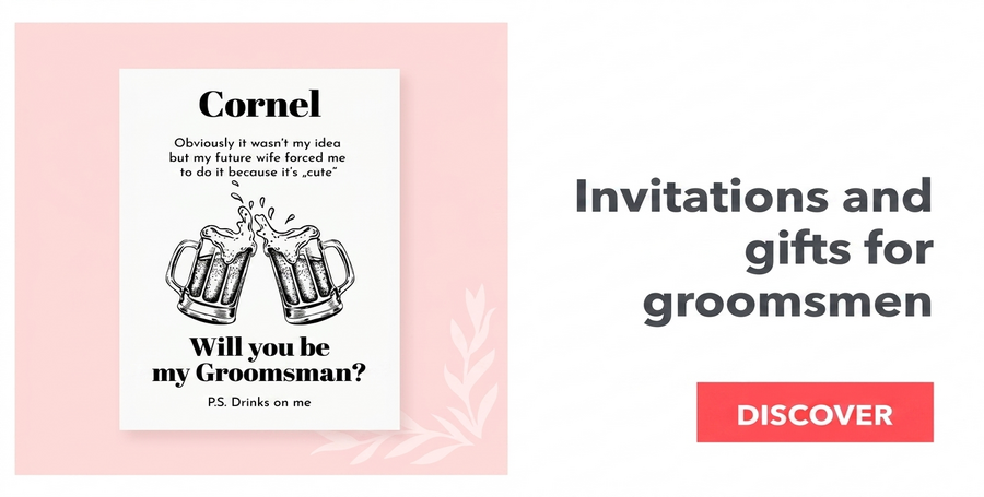 Invitaciones y regalos para los padrinos de boda