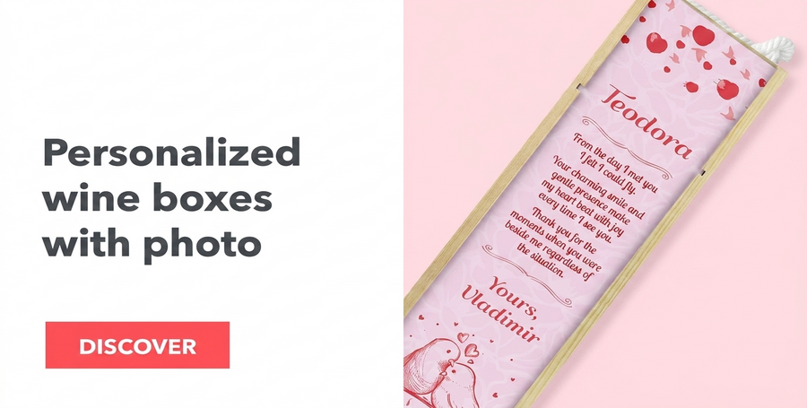 Cajas de vino personalizadas con foto