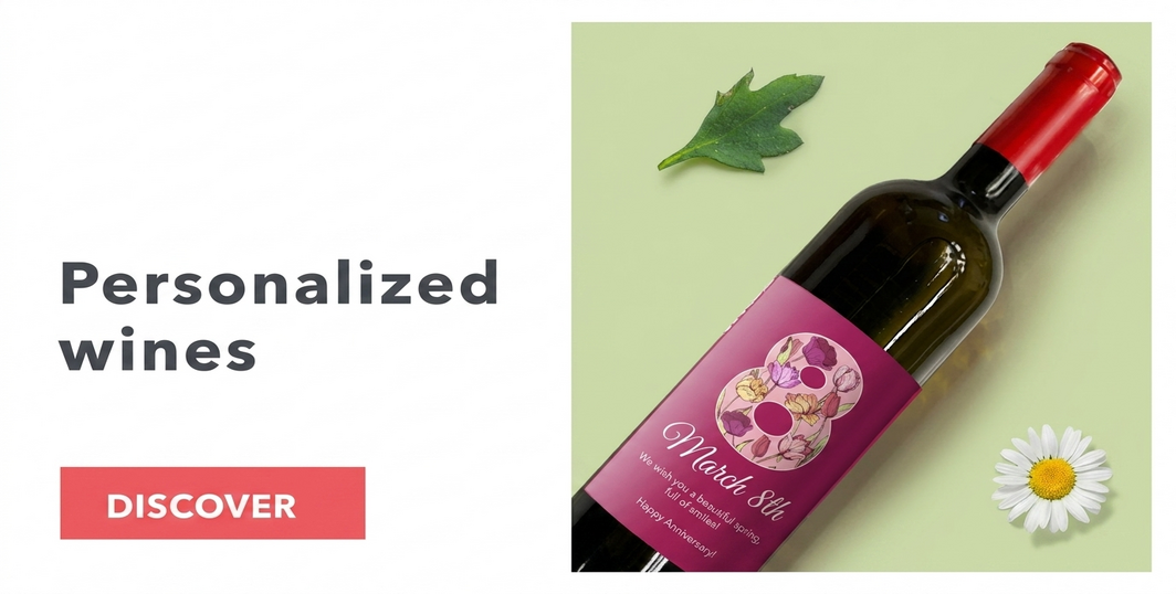 Vinos personalizados para el 8 de marzo