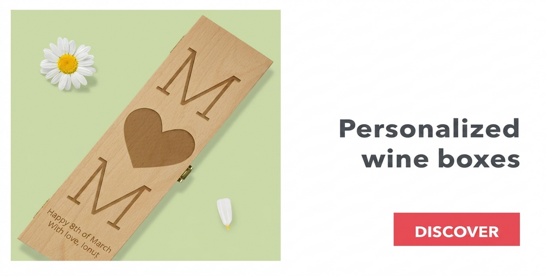 Cajas de vino personalizadas para el 8 de marzo