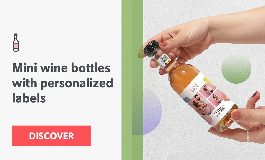 Mini botellas de vino personalizadas