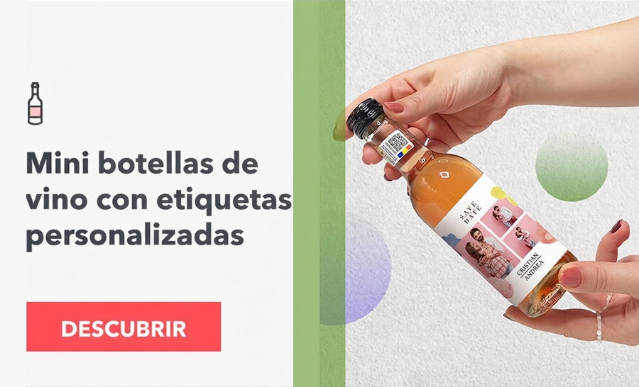 Mini botellas de vino personalizadas