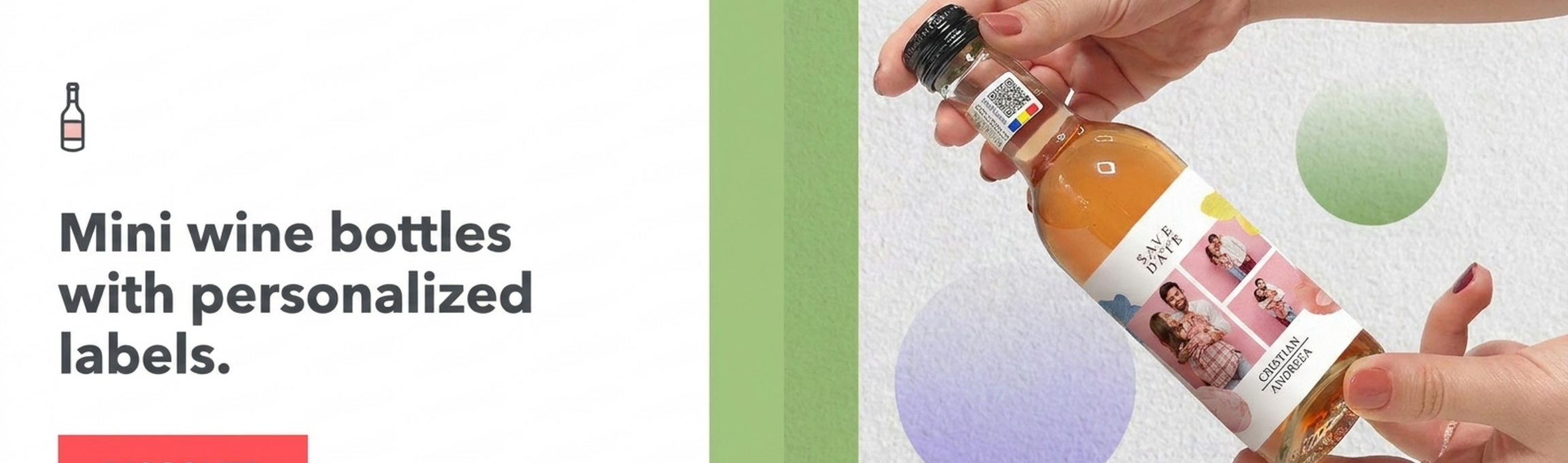 Mini botellas de vino personalizadas