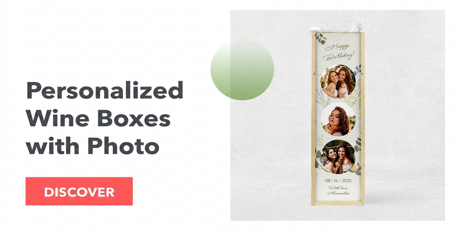 Cajas de vino personalizadas con foto