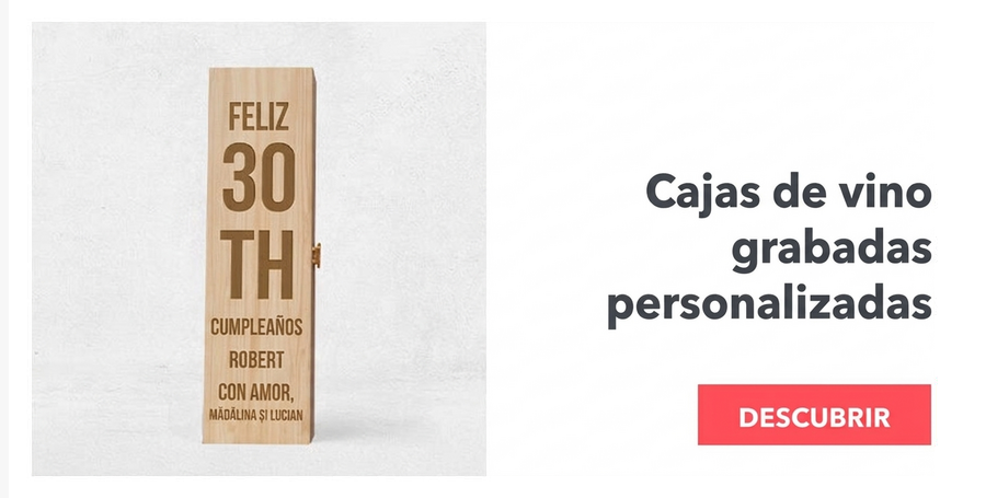 Cajas de vino de madera grabadas