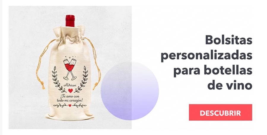 Bolsitas personalizadas para botellas de vino