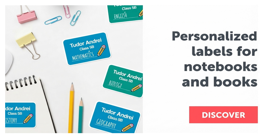 Etiquetas personalizadas para cuadernos y libros