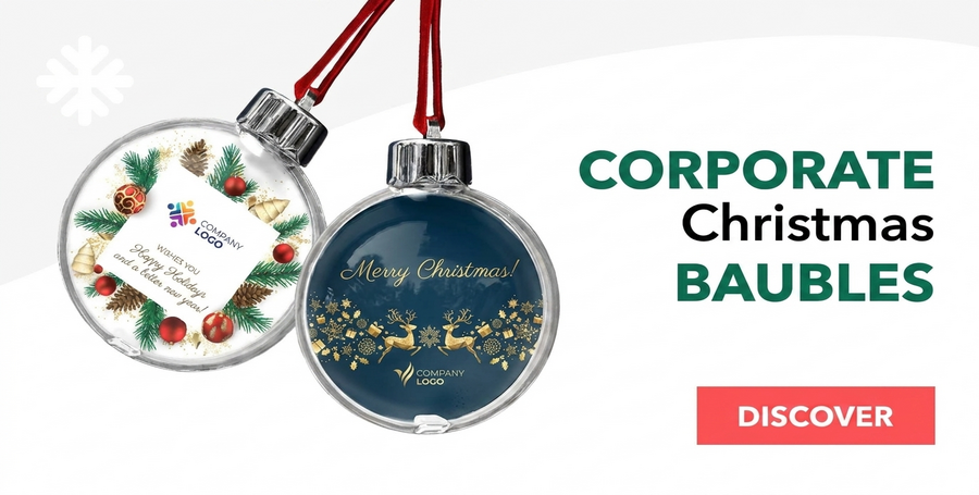 Bolas de Navidad corporativas personalizadas
