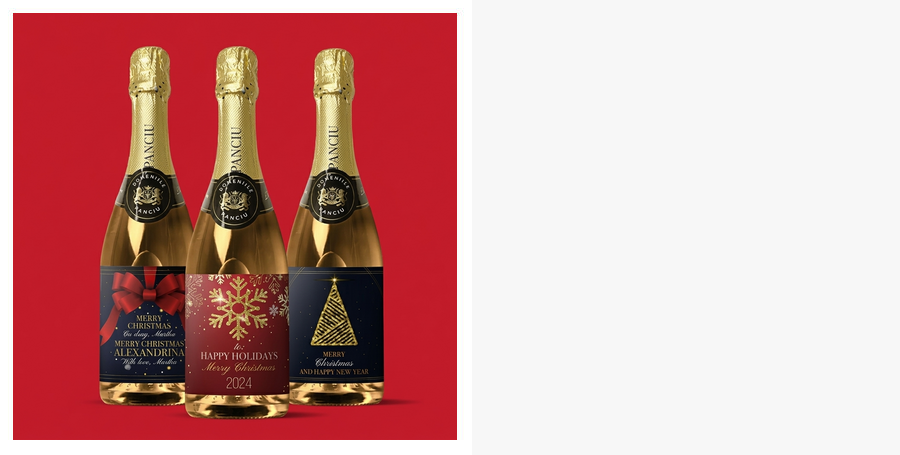 Vinos espumosos personalizados para Navidad