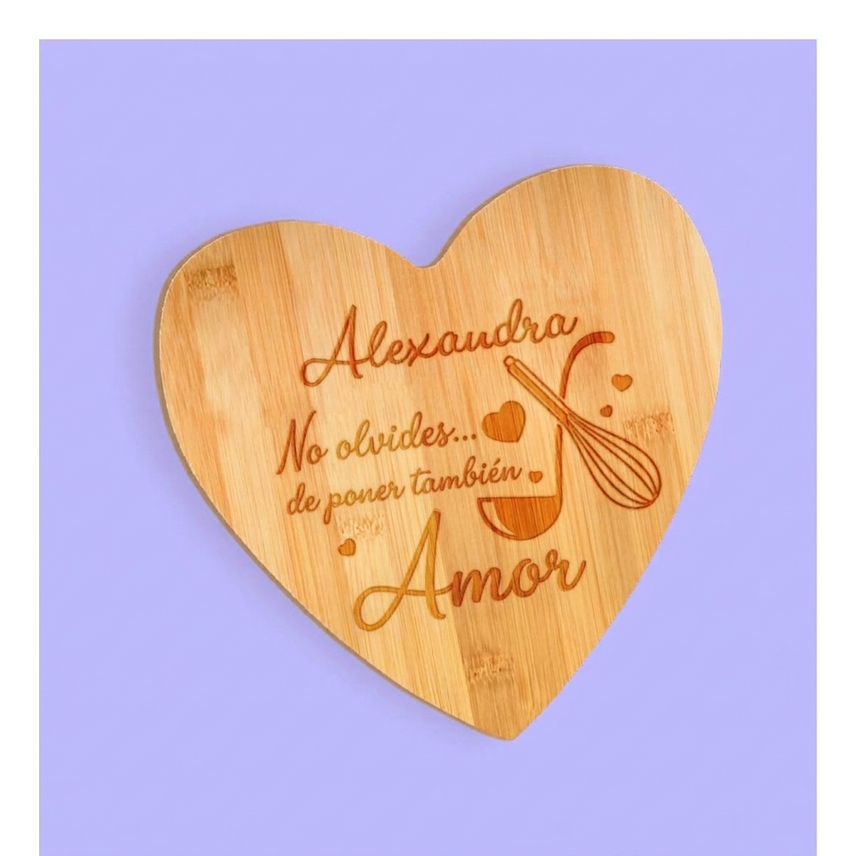 Tablas de cortar con forma de corazón personalizadas